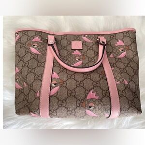 Gucci Pink and Brown Women's Tote Bag
